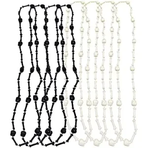 Customizable Halloween Party Necklace Ghost Festival Skull Beaded Chain Electroplated Plastic Semi Handmade Party Supplies