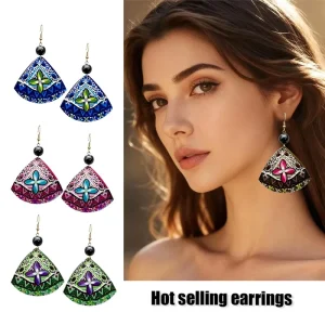 Customizable High end Geometric Diamond shaped Light Luxury Niche Earrings with a Sense of Design for Autumn and Winter