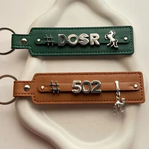 Customizable Keychain Featuring Saudi Arabian Elements Customized PU Leather Keychains With Letter Design Accessories