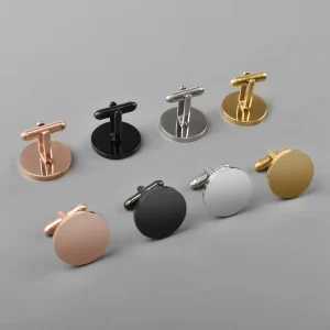 Customizable Logo Creative Letters Stainless Steel Cufflinks Business Shirts Cufflinks Laser Engraving Printing Blank Material