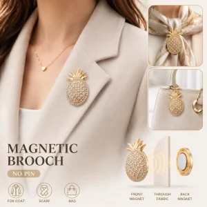 Customizable Logo Needle Free Magnetic Brooch Rhinestone Fashion Accessory Suitable For Dresses Jackets Scarves And Bags