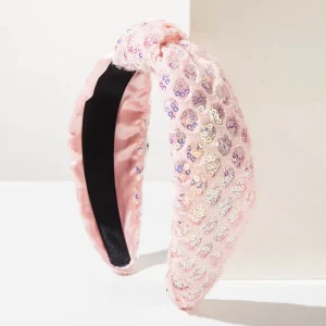 Customizable Sequin Knotted Headband Factory Direct Holiday Party & Festival Women Hair Accessories