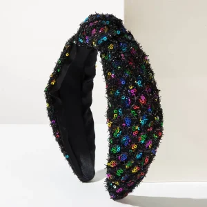 Customizable Sequin Knotted Headbands for Holiday Party and Festival Wear