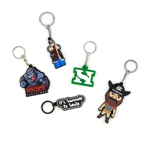 Customizable Soft PVC Bike Keychain Stainless Steel Carabiners Freeform Design Fashionable Cartoon Key Rings Custom Promotional