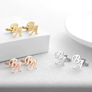 Customizable Stainless Steel Cufflinks With Logo Tie Clips Factory DIY Men’s Business Accessories French Buttons