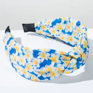 Customizable Tropical Floral Knotted Headband Factory Direct Summer Hair Accessories