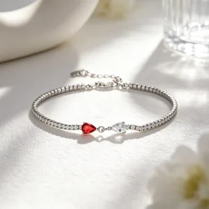 Customizable Women Men 925 Silver Lab Grow Cubic Zirconia Moissanite Diamond Tennis Bracelet
