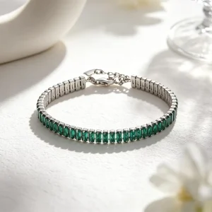 Customizable Women Men 925 Silver Lab Grow Cubic Zirconia Moissanite Diamond Tennis Bracelet