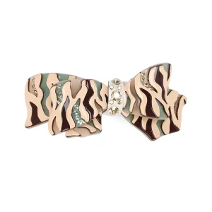 Customization High Class Hair Accessories Multi Color Hair Barrettes Bow with Glitter Rhinestones Hair Clip