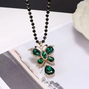 Customize Fashion Choker Accessories Butterfly Crystal Pendants Necklace for Women