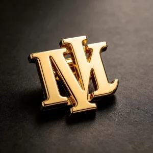 Customize Magnetic 3D Letter Brand Logo Gold Silver Plated Iron Soft Enamel UV Printed Badge Brooch Magnet