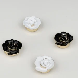 Customized 2-Color Glossy Rose Simple Fashionable Shirt Button Copper Base Cufflink Wedding Christmas Business Clothing