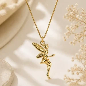 Customized 316 Stainless Steel Cherub Chain Pendant Necklace for Women’s Fashion Gift Jewelry SSZWN 062
