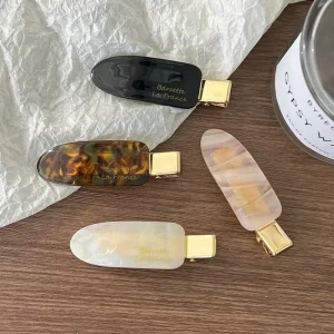 Customized 6.5cm Acetate Makeup Clip Fashionable Simple Hair Clip for Ladies Cute Bangs for Parties