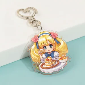 Customized Acrylic Keychain Printed on Both Sides Flash Hologram Double Sided Epoxy Double Sided Printing