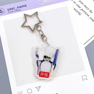 Customized Anime Star Peripheral Acrylic Products Holographic Epoxy Resin Clear Acrylic Keychain Personalized Custom Design