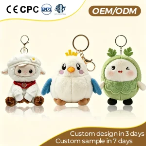 Customized Brand Mascot Doll Plush Keychain 98% Similarity Anime Kpop Idol Star Stuffed Figure Corporate Mascot Plushie Pendant