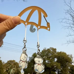 Customized Cartoon Anime Design Shapes Acrylic Carabiner Multi functional Keychain Acrylic Charms Carabiner Clip for Bag