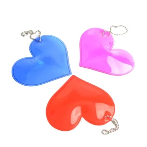 Customized Color PVC Puffy Love Heart Keychain Custom Logo Waterproof Promotional Gift Set Girls Women Cute Pendant Charm