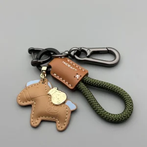Customized Color Size PU Leather Customized Logo Cute Horse Bag Pendant Accessory for Backpack Purse Fashion Gift for Women