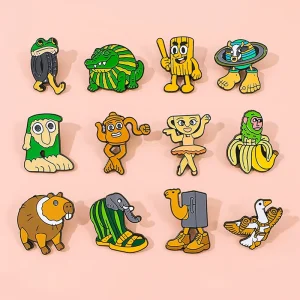Customized Cute Anime Cartoon Enamel Pin Metal Logo Badges Brooch Pin Custom Hard and Soft Lapel Pins for Clothes