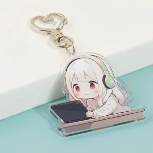 Customized Cute Anime Character Design Acrylic Keychain Double Sided Custom Transparent Keychain