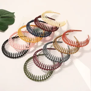 Customized Cute Funny Fashion Brain Wave Matte Colorful Plastic Polyurethane European American Style Hair Hoop Headband for