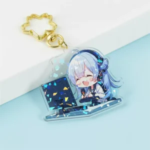 Customized Epoxy Resin Acrylic Charm Anime Holographic Gradient Color Gradient Acrylic Keychain
