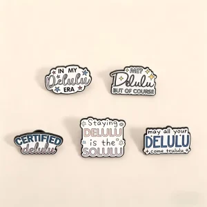 Customized Girly Alphabet Enamelled Antique Modern Brooch for Chic Fashionistas