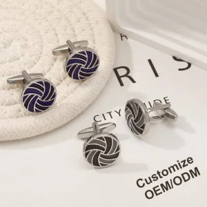 Customized Logo Cufflinks Clip On Shirt Button Cover Cufflinks Personalized Business Men’s Metal French Shirt Cufflinks