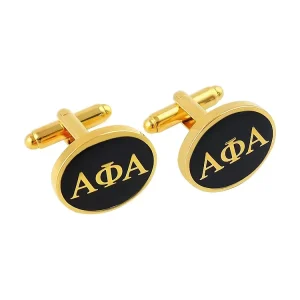 Customized Luxury Fashion Epoxy Letter Initial Cufflinks for Men