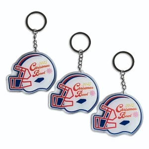 Customized Motorcycle Helmet Pattern Transparent Acrylic Keychain Suitable As a Souvenir