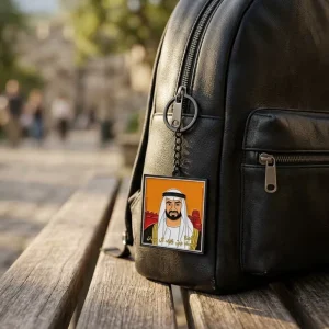 Customized Square Soft Enamel Metal Keychain Middle Eastern Cultural Tourism Souvenir Keychain Suitable for Car Key Backpacks