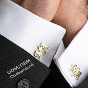 Customized Stainless Steel Fashionable Cufflinks Logo Tie Clip Buttons Metal Crafts Custom Buttons