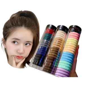 Customized Unisex Ethnic Bucket Style Seamless Spandex Hair Tie High Ponytail Fluffy Hair Friendly Highly Elastic Headband