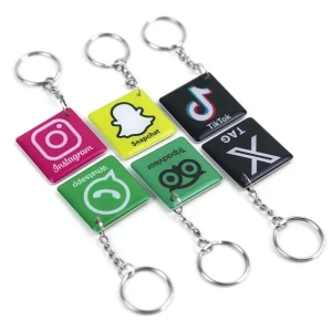 Customized Waterproof RFID Smart Keychain 13.56MHz NFC 1K/4K Epoxy Metal NFC Smart Anti-Lost Keychain