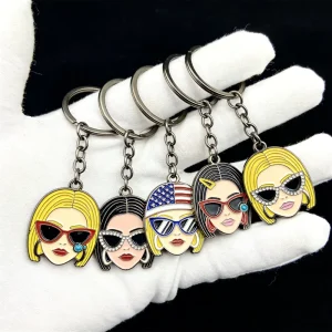Customized Zinc Alloy Cartoon Design Carabiner Keychain Custom Logo Letterpress Printing Waterproof Lightweight Business