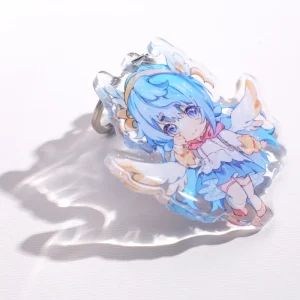 Cute Anime Acrylic Keychain Cute Keyring Epoxy Glitter Acrylic Keychain