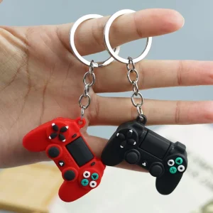 Cute Bag Accessories PVC Mini Console Shaker 3D Game Controller Keychains for Women Men