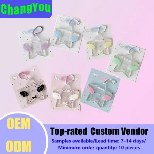 Cute Cartoon Shaped Acrylic Multifunction Photocard Holder Keychain with Angel Wings for Kpop Idol Photo Display Bag Decoration
