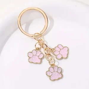 Cute Cat Claw Keychain Bag Pendant Cartoon Car Keyring Accessory Metal Keychain