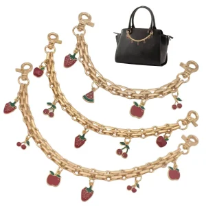Cute Cherry Bag Charms for Handbags Replacement Purse Extender Chain Shoulder Crossbody Purse Chain Charm Accessories for Women