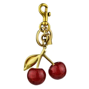 Cute Cherry Keychain Red Bag Charms Heart Keyring Purse Backpack Keychain Accessories Decoration for Women Girls Gift