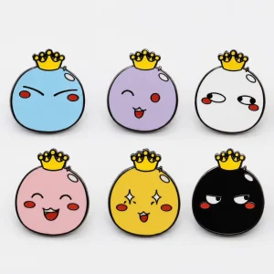Cute Classic Cartoon Kawaii Engraved 3D Polished Enamel Pin Brooch Anime Lapel Pins for Backpacks Clothes Jewelry Gifts Friends