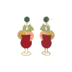 Cute Cocktail Funny Dangle Earrings for Women Statement Summer Earrings Jewelry Gifts for Women