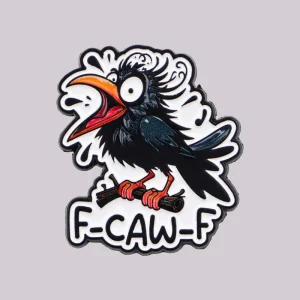 Cute Crow Enamel Pin Cartoon Brooch Lapel Pin Badge