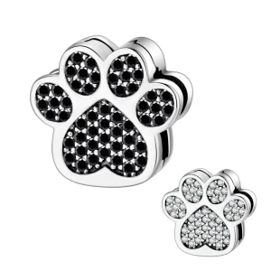 Cute Dog Paw Prints Beads Authentic 925 Sterling Silver Charm for Reflexions Bracelets Women Jewelry Making Accessories Gifts