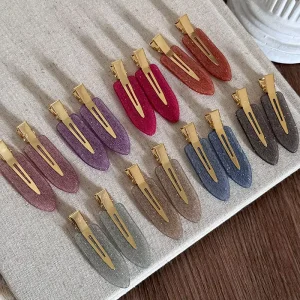 Cute Duck Bill Hair Clips for Women Acetate Makeup No Bend No Crease Bangs Shinny Glitter Hair Clip Hair Accessories