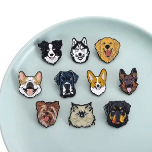 Cute Family Pet Dog Enamel Pins German Shepherd Husky French Bulldog Corgi Cartoon Animal Father’s Day Brooch for Jewelry