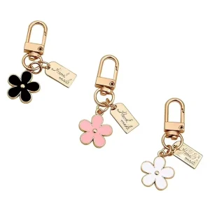 Cute Flower Keychains for Women Aesthetic Keychain Charms Bag Purse Charms for Handbags Backpacks Accessories